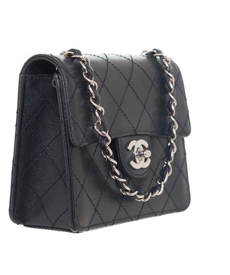 chanel vintage black bag flap mini|Vintage Chanel full flap bag.